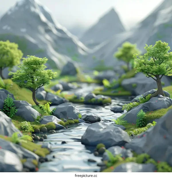 Mountain River Stones