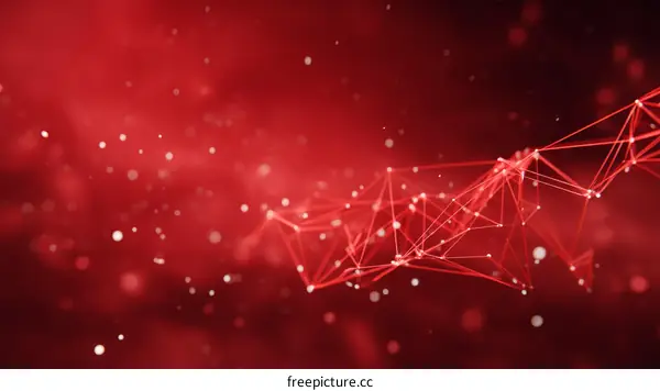 Abstract Red Digital Network Design