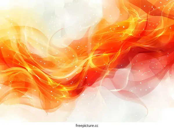 Red and White Flames with Sparks