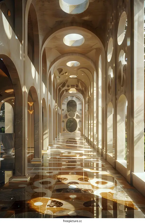 Modern Architecture Interior Design with Geometric Shapes