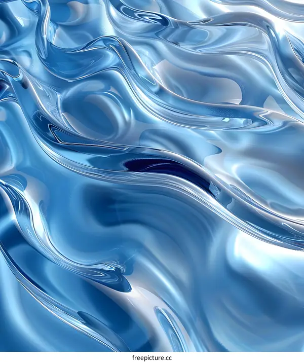 Blue Abstract Liquid Background