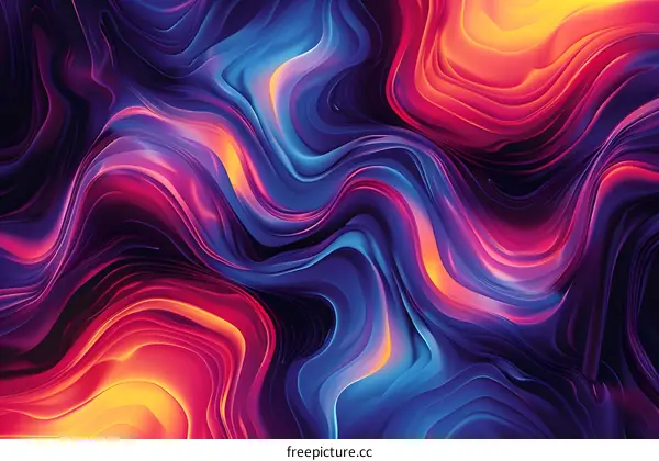 Abstract Colorful Wavy Lines Background