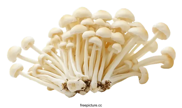 [Transparent Background PNG]Close-up of Fresh Edible Mushrooms