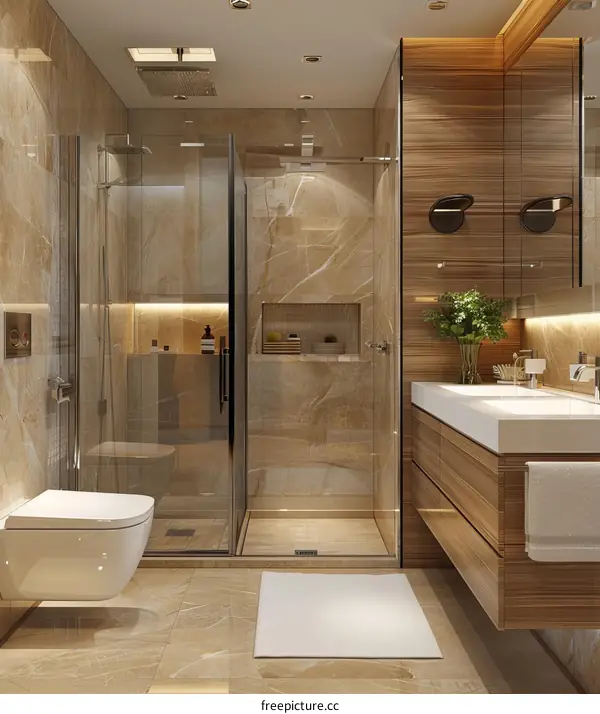 Luxury Modern Bathroom Design Illustration