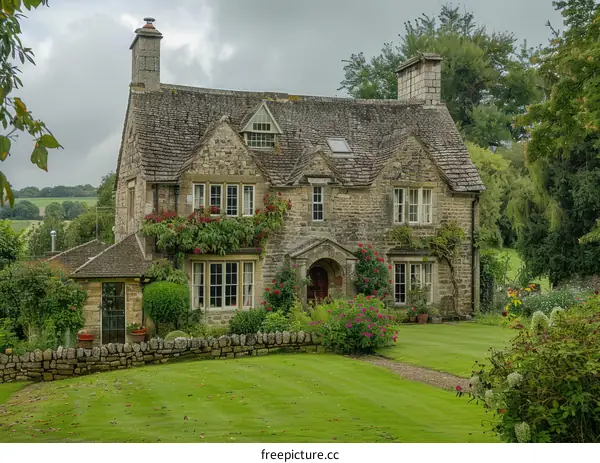 Stone Cottage in the English Countryside with Garden