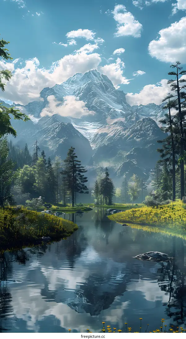 The mountain is very beautiful