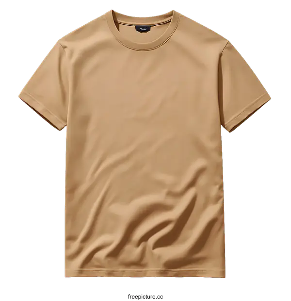[Transparent Background PNG]Simple Beige T-Shirt for Men