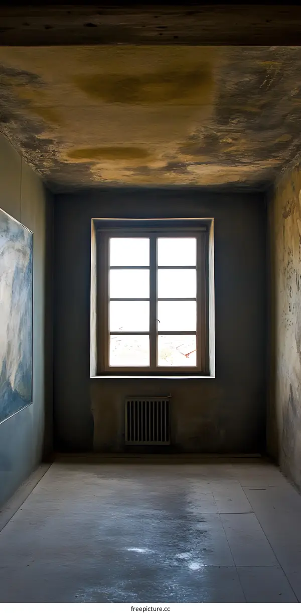 Empty Room with Window and Radiator