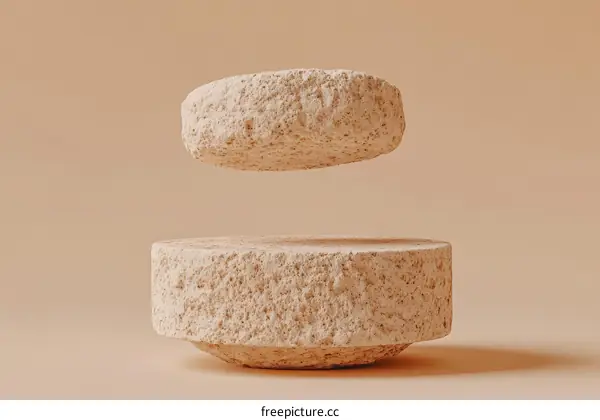 Abstract Geometric Beige Stone Shapes