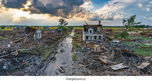 Aftermath of a Devastating Tornado