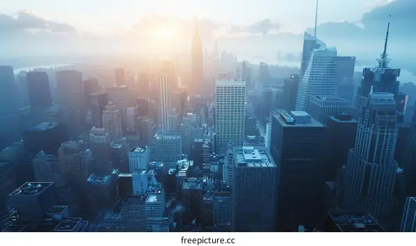 New York City skyline with skyscrapers and buildings during the day