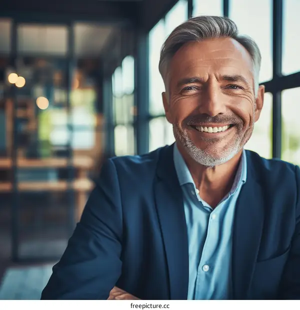Portrait of a Successful Businessman Smiling