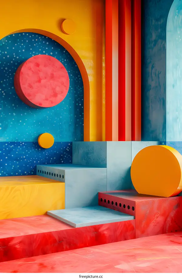 Colorful Geometric Room Interior Design