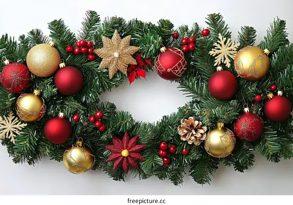 Christmas Wreath with Ornaments