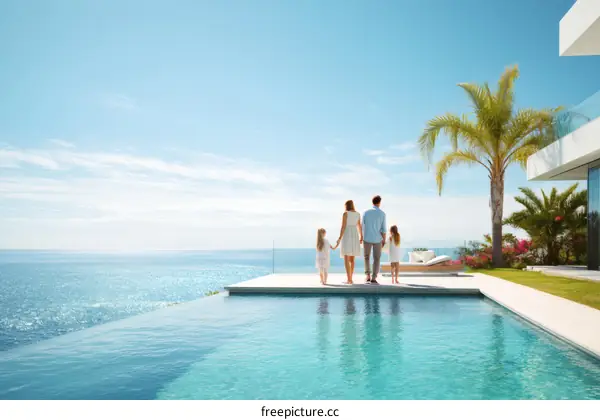 Luxury Family Vacation by the Ocean Pool