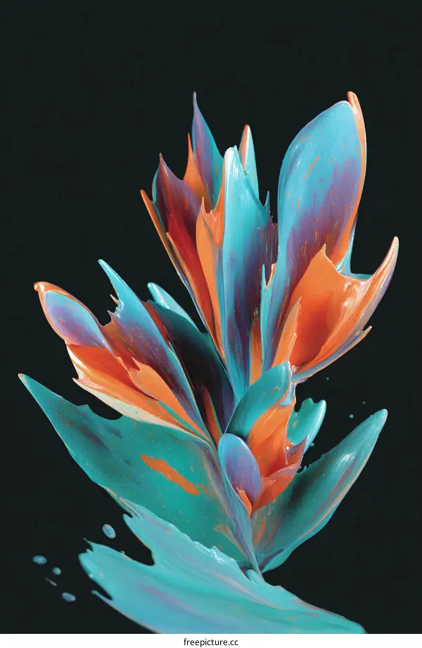 Abstract Colorful Paint Explosion