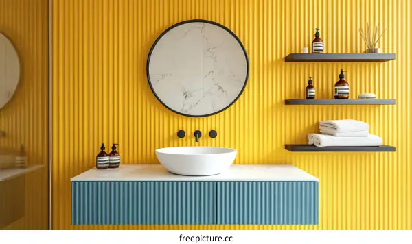 Modern Yellow Bathroom Interior Design
