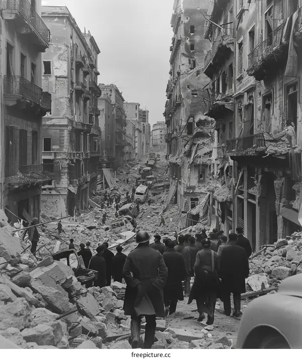 Aftermath of the Beirut explosion on August 4, 1943