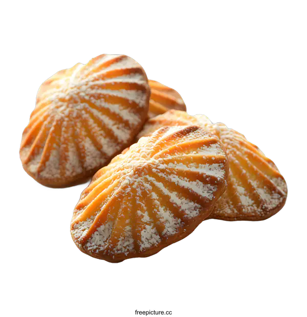 [Transparent Background PNG]Four cookies on a white background