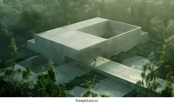 Concrete Structure in a Forest