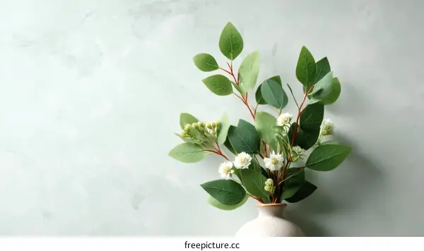 Fresh Spring Floral Arrangement on Marble
