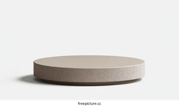 Round Beige Concrete Display Stand