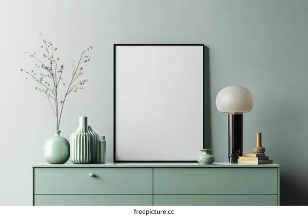 Empty Frame Decorated Modern Interior