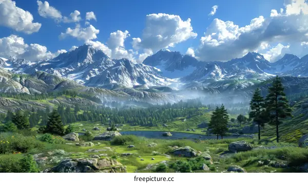 Majestic Mountain Landscape: A Breathtaking View