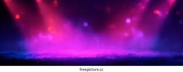 Neon Stage Lighting Abstract Background