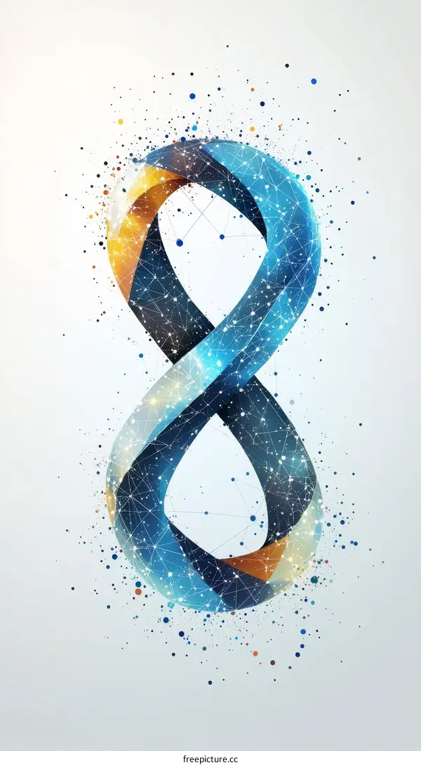 Abstract Intertwined Infinity Symbol Design