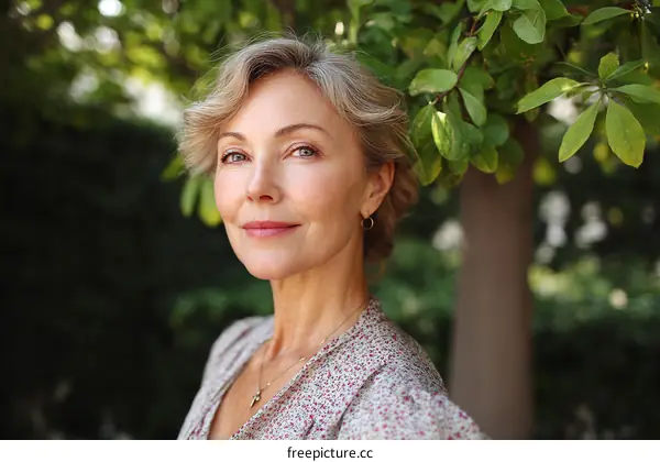 Outdoor Portrait of a Mature Woman