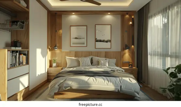 cozy bedroom design with natural elements