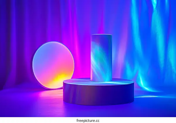Neon Light Abstract Product Display