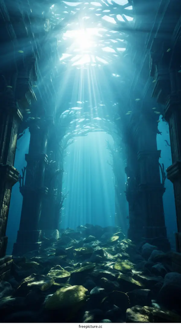 Underwater ruins of an ancient city