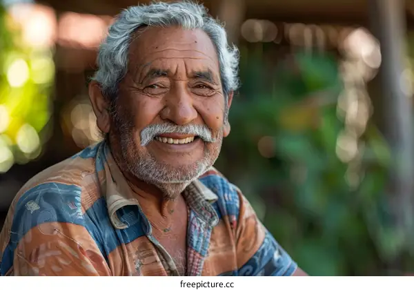 Portrait of a Smiling Elderly Man