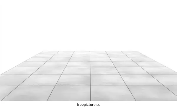 Perspective View of Gray Tiled Floor