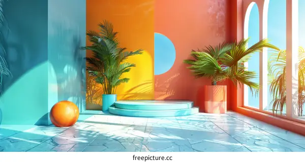 Colorful Modern Tropical Interior Design