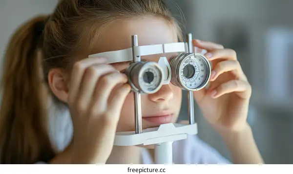 Eye Examination Procedure for a Child