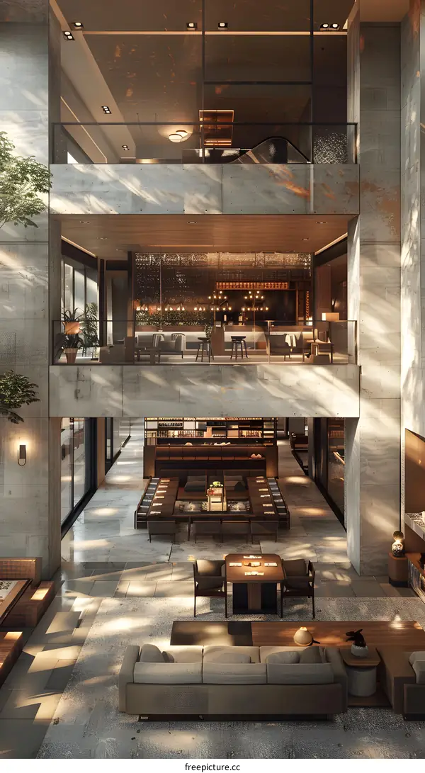 The interior of a modern house