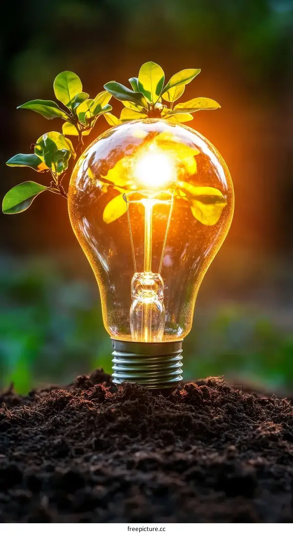 Sustainable Energy Light Bulb Concept