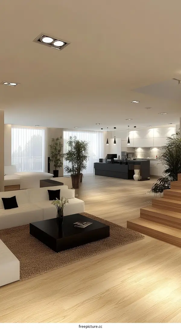 Modern Open Plan Living Area Design