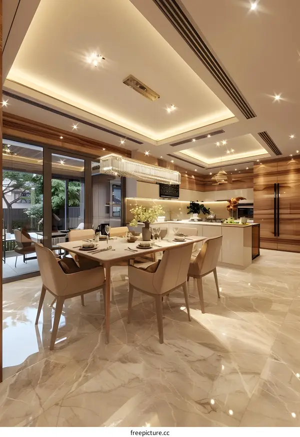 Modern Kitchen and Dining Room Interior Design
