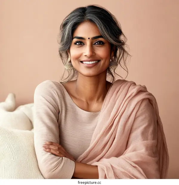 Portrait of a Beautiful Woman in Traditional Outfit