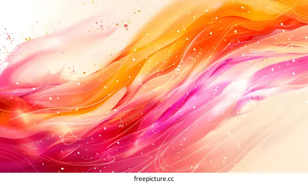 Abstract Pink and Orange Swirls Background