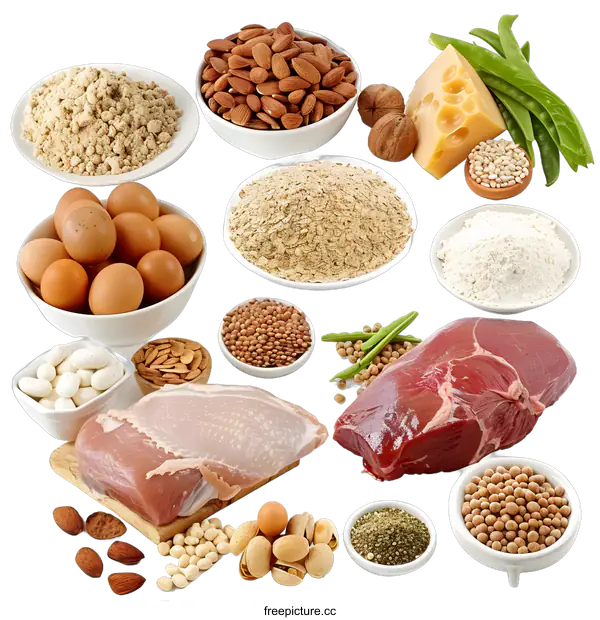 [Transparent Background PNG]Variety of Food Sources for Balanced Nutrition