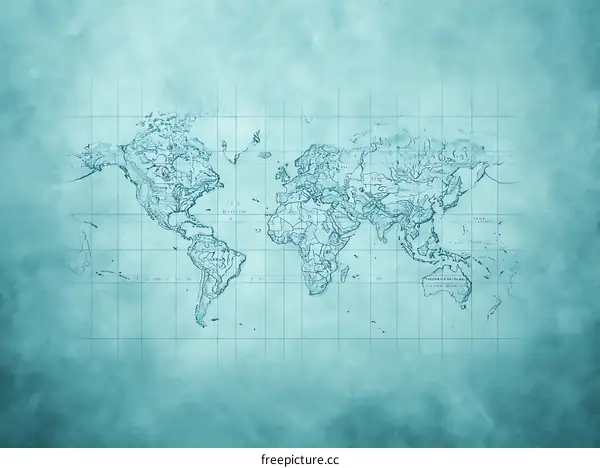 Vintage World Map Background Image