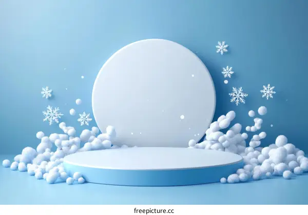 Winter Scene Product Display Stage