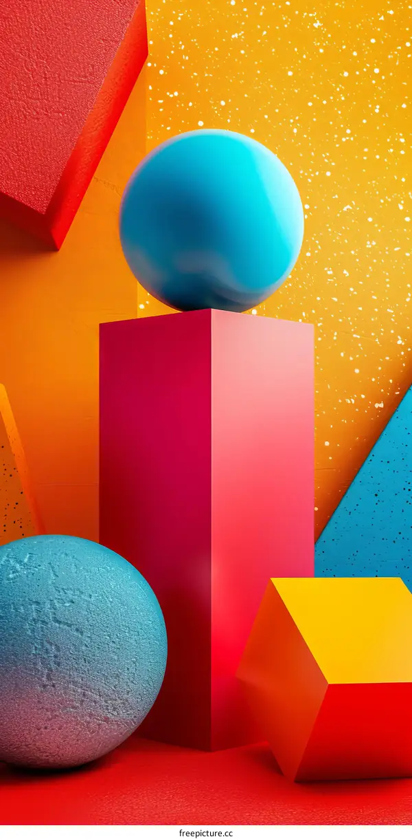 Abstract Geometric Shapes Composition