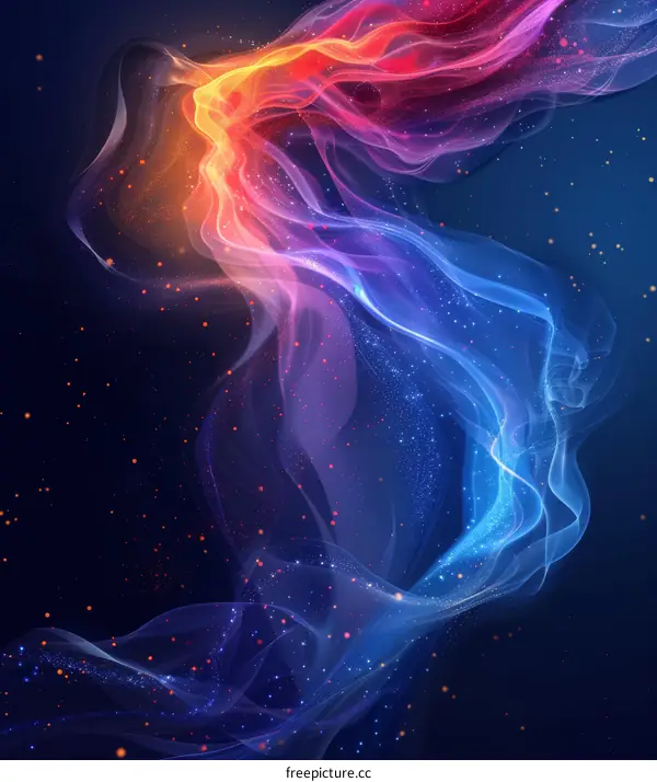 Abstract Colorful Flowing Lines