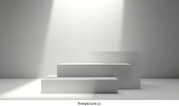 Minimalist White Product Display Podium